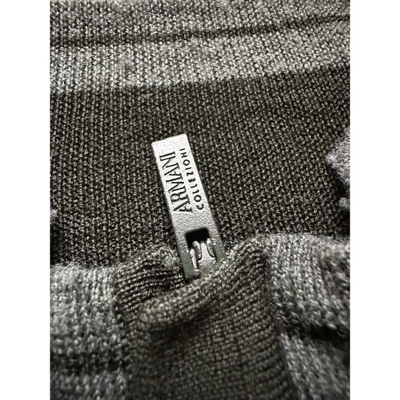 Armani Collezioni Sweater Mens Small S dark green Pullover Knit Lightweight wool - Picture 4 of 16